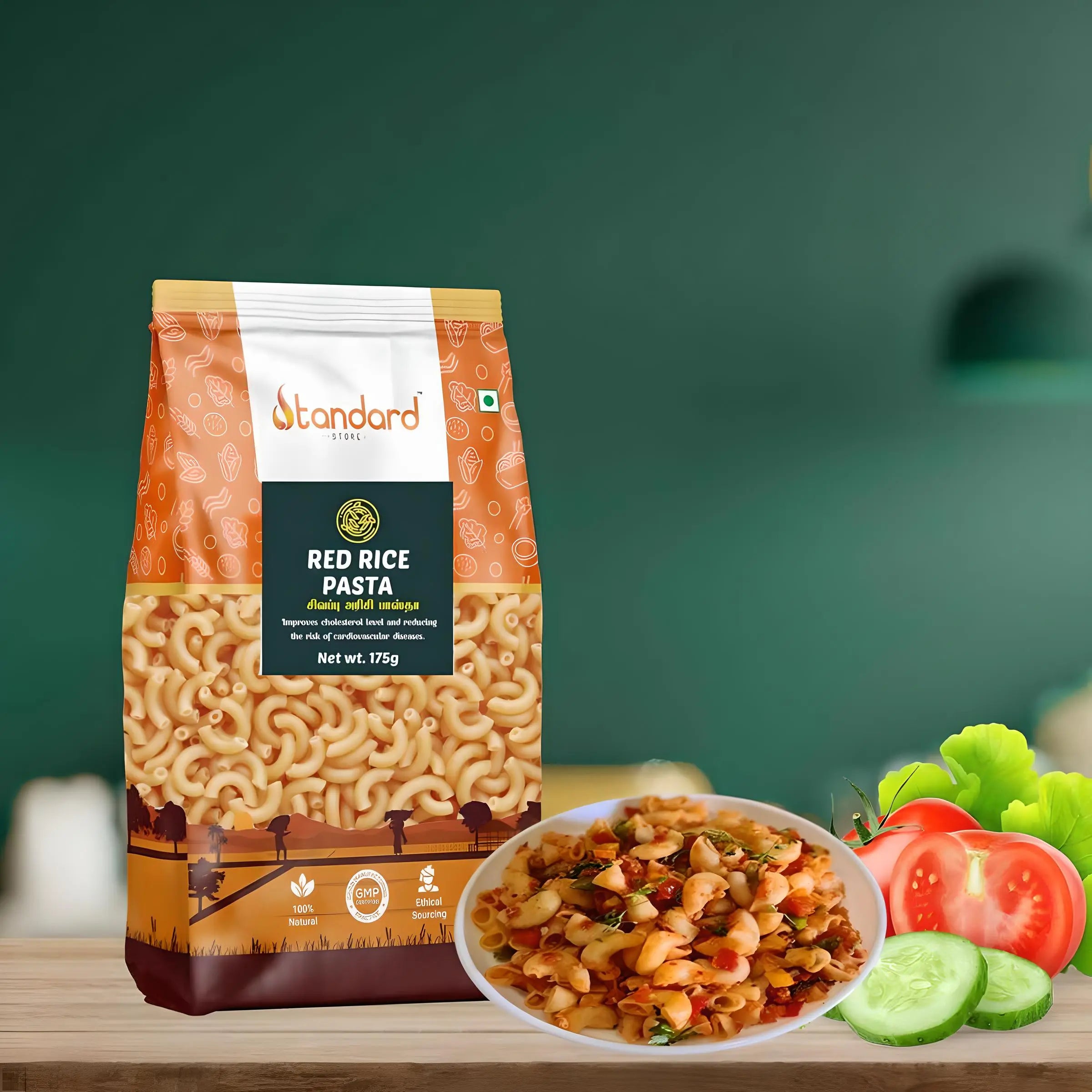Red Rice Millet Pasta